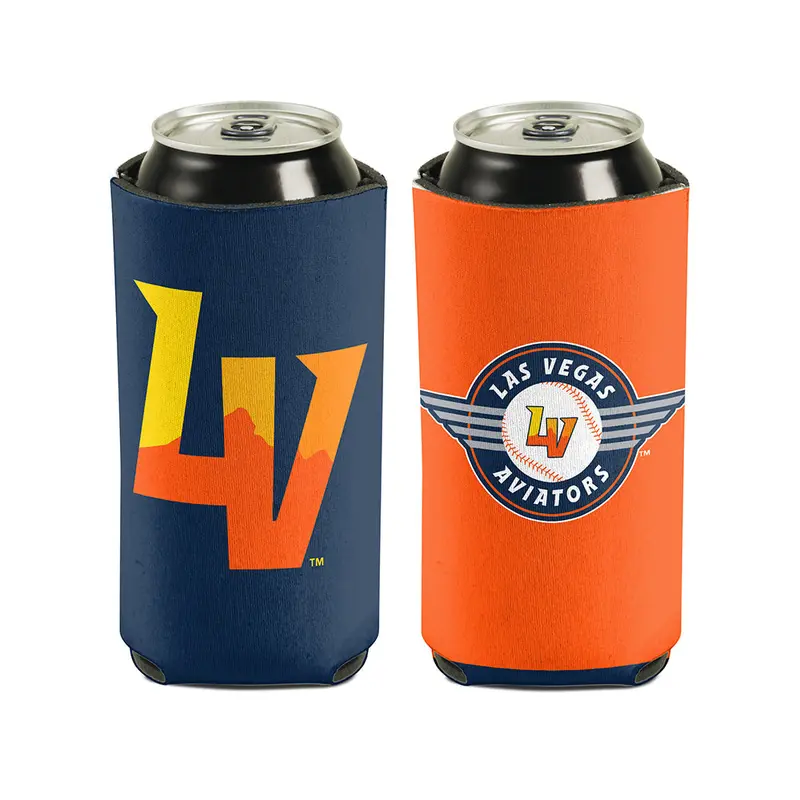 Wincraft LV Monogram/Primary Logo Navy/Orange 16oz 2-Sided Can Cooler