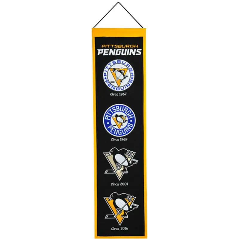 Pittsburgh Penguins Logo Evolution Heritage Banner