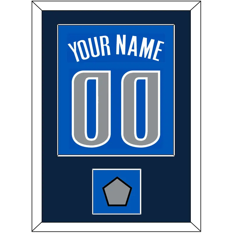 Dallas Name & Number With Finals Patch - Road Blue (2010-2017) - Single Mat 2