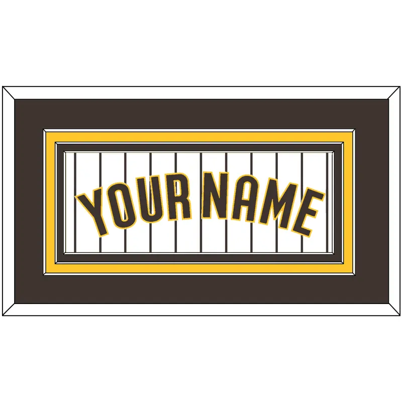 San Diego Name - Home White Pinstripes - Triple Mat 2