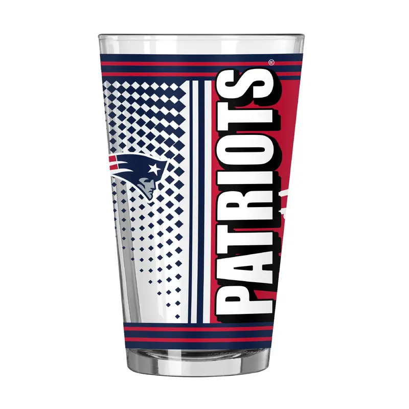 New England Patriots 16oz Hero Pint Glass