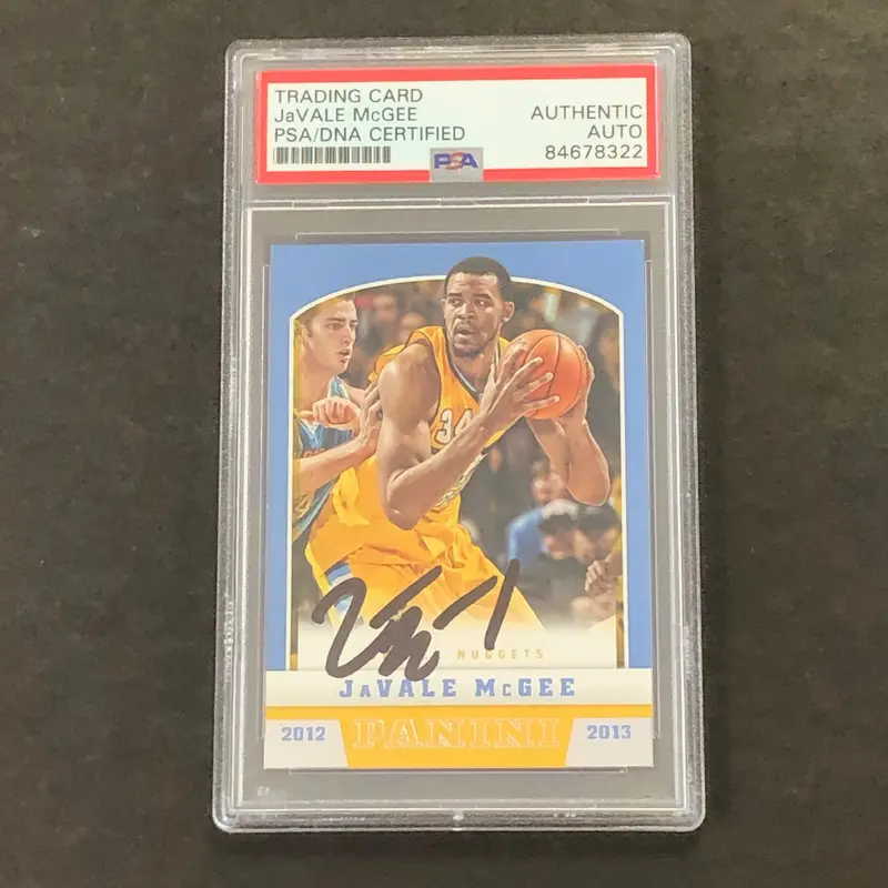 2012-13 Panini Basketball #78 JaVale McGee Signed PSA Slabbed Nuggets