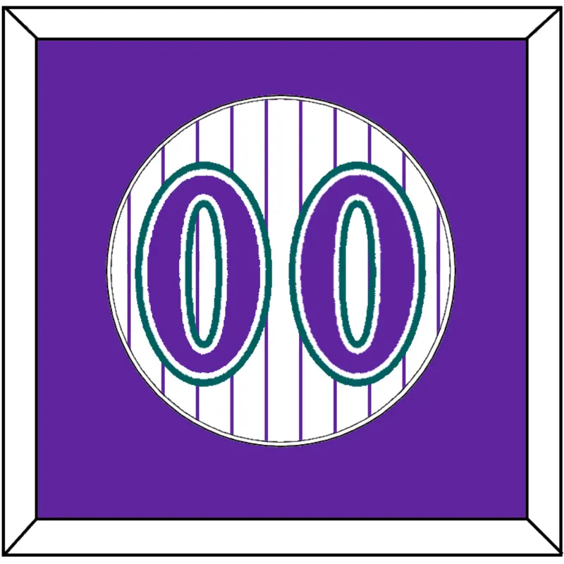 Arizona Number - Alternate Home White Pinstripes (1998-2006) - Single Mat 1