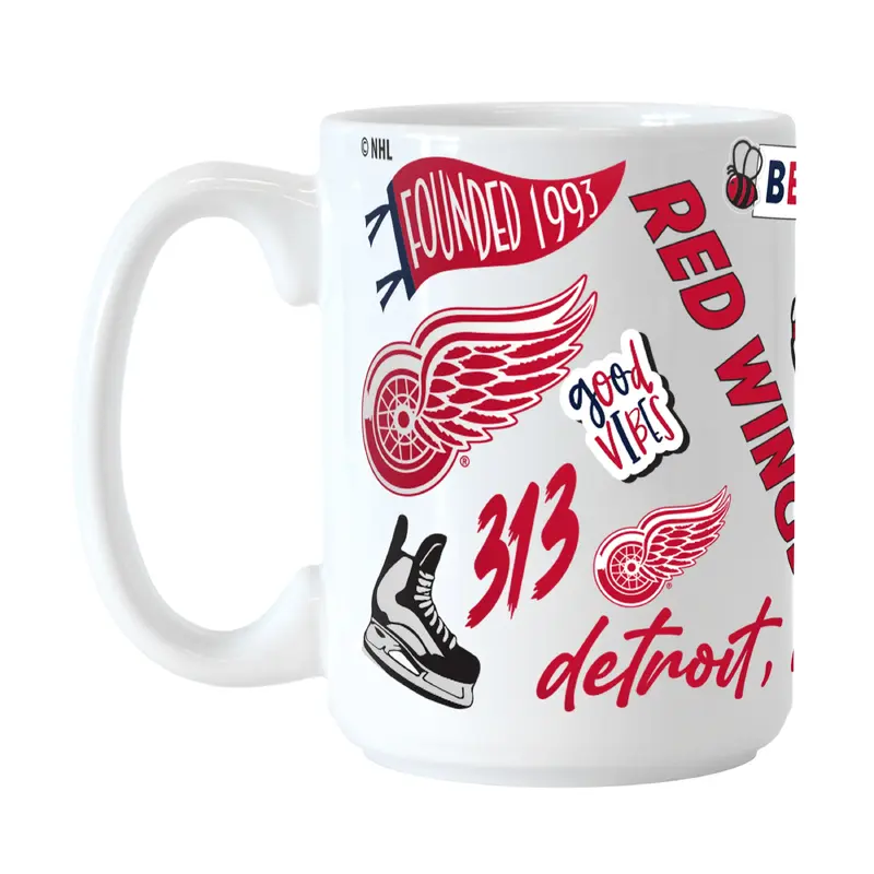 Detroit Red Wings 15oz Native Sublimated Mug