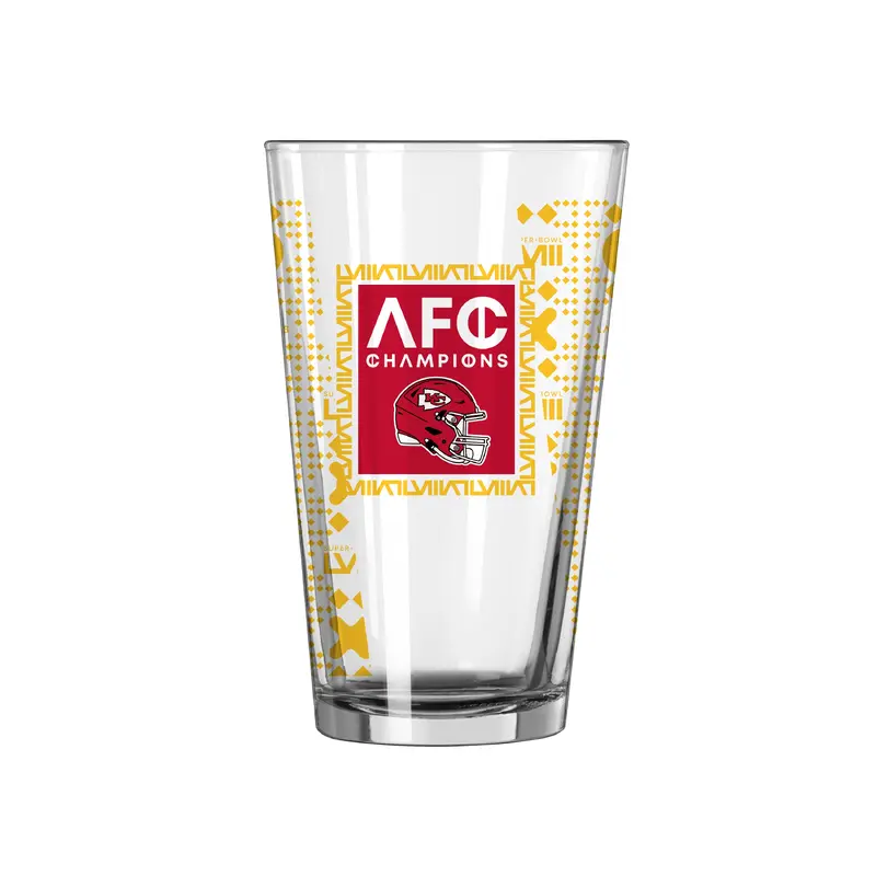 Kansas City Chiefs 16oz Conference Champs Roster Pint Glass