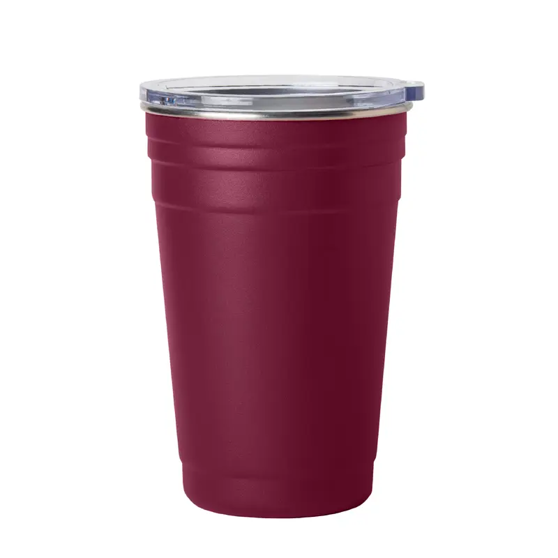 Plain Maroon 22oz Stainless Cup