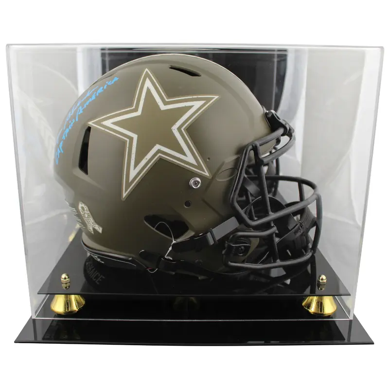 Cowboys Roger Staubach "CA" Signed STS F/S Speed Proline Helmet W/ Case BAS Wit