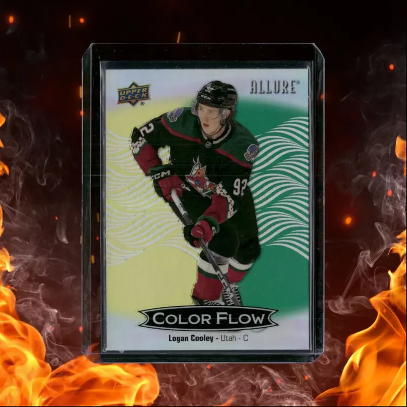 2024-25 Upper Deck Allure Logan Cooley Color Flow Yellow Green #CFL-28