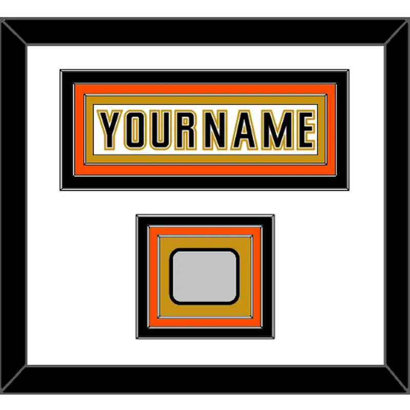 Anaheim Nameplate & Stanley Cup Champions Patch - Road White (2006-2014) - Triple Mat 1