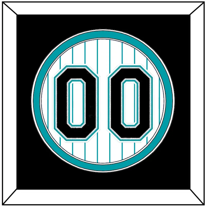 Florida Number - Home White Pinstripes (1993-2002) - Double Mat 3