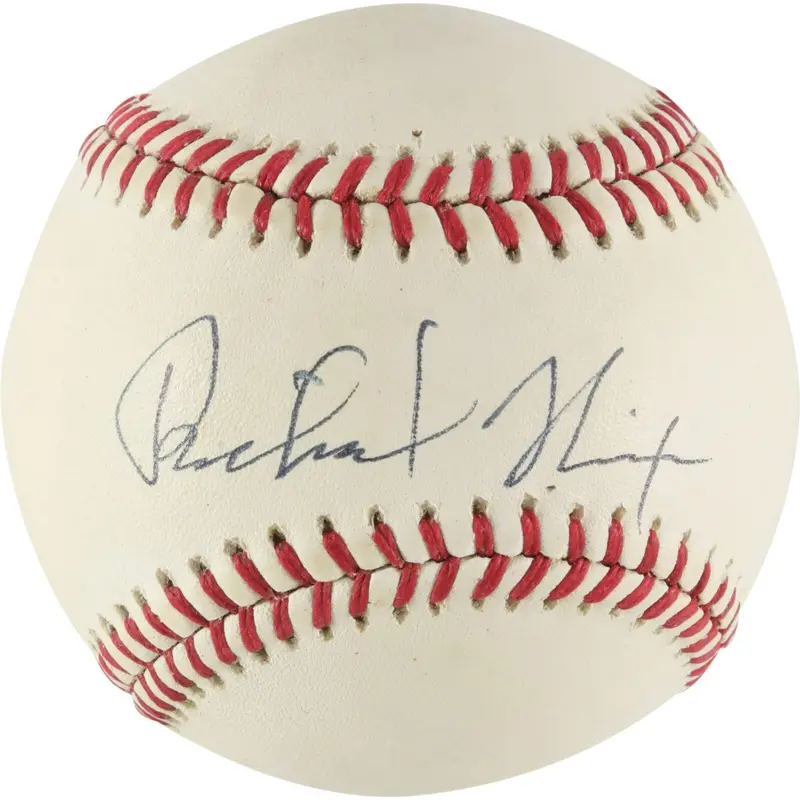 President Richard Nixon Single Signed National League Baseball