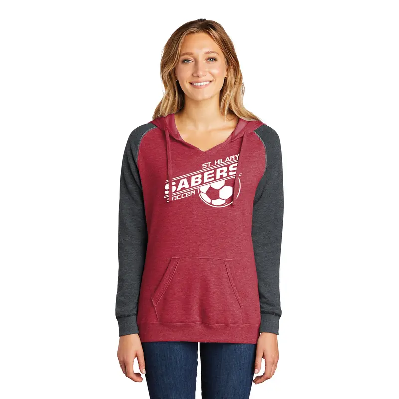St. Hilary Soccer District  Lightweight Fleece Raglan Ladies Hoodie