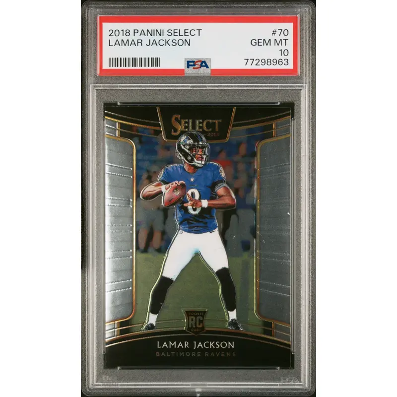 Lamar Jackson 2018 Panini Select Rookie #70 PSA 10 Gem Mint 8963
