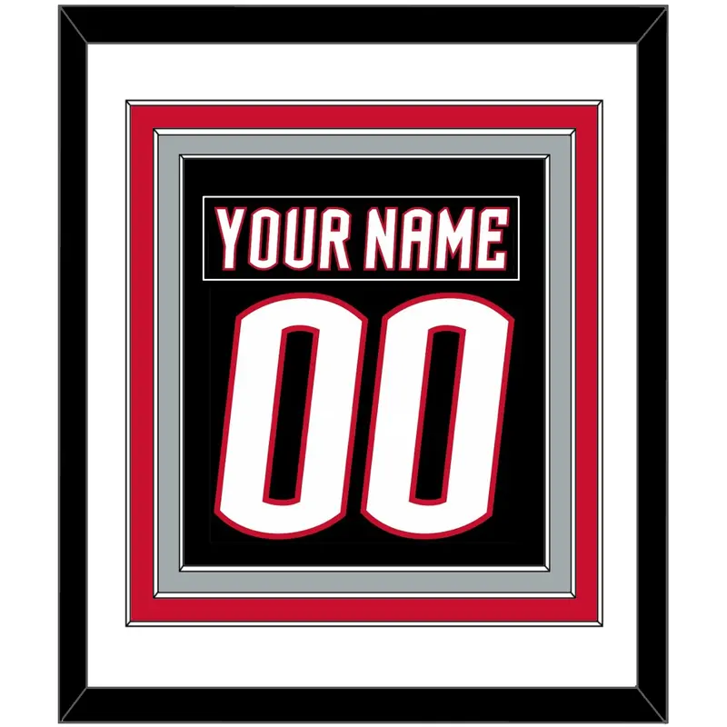 Buffalo Nameplate & Number (Back) Combined - Alternate Black - Triple Mat 1