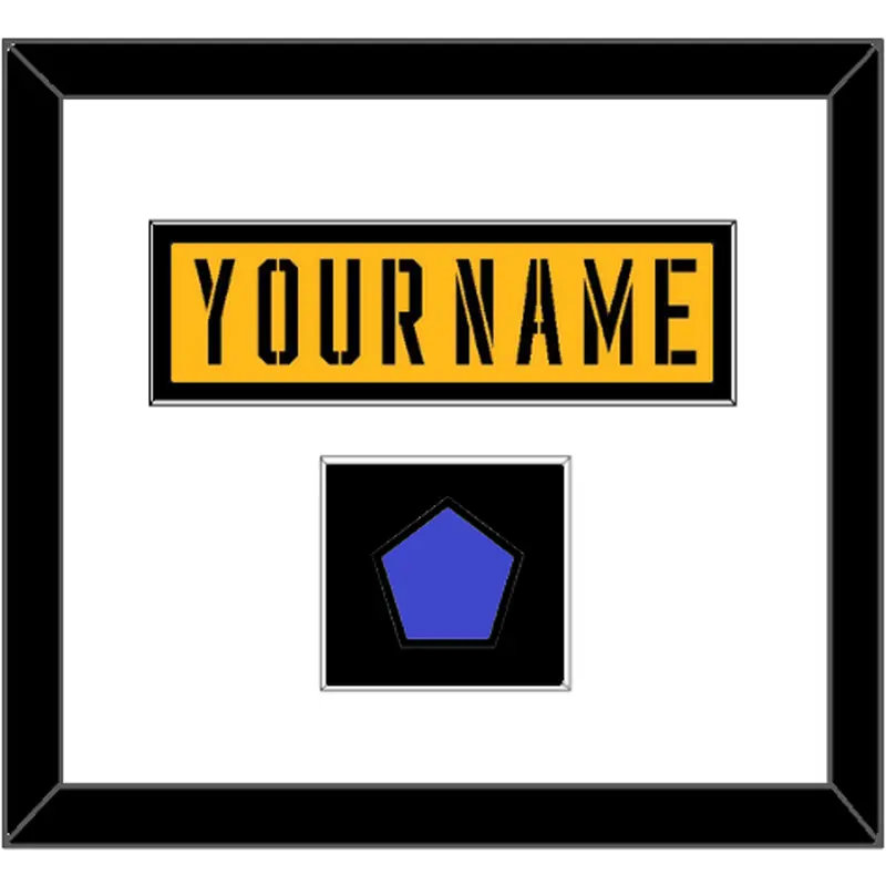 Pittsburgh Nameplate & 2017 Stadium Series Patch - Gold Jersey - Single Mat 1