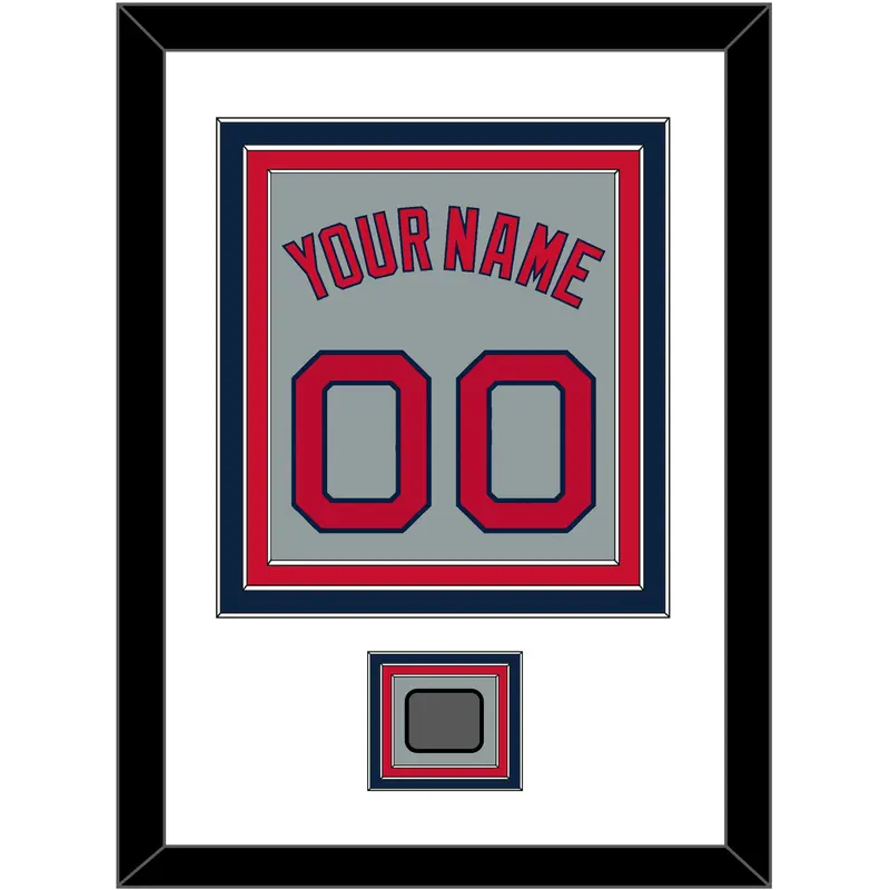 Boston Name, Number & World Series Champions Patch - Road Gray - Triple Mat 1