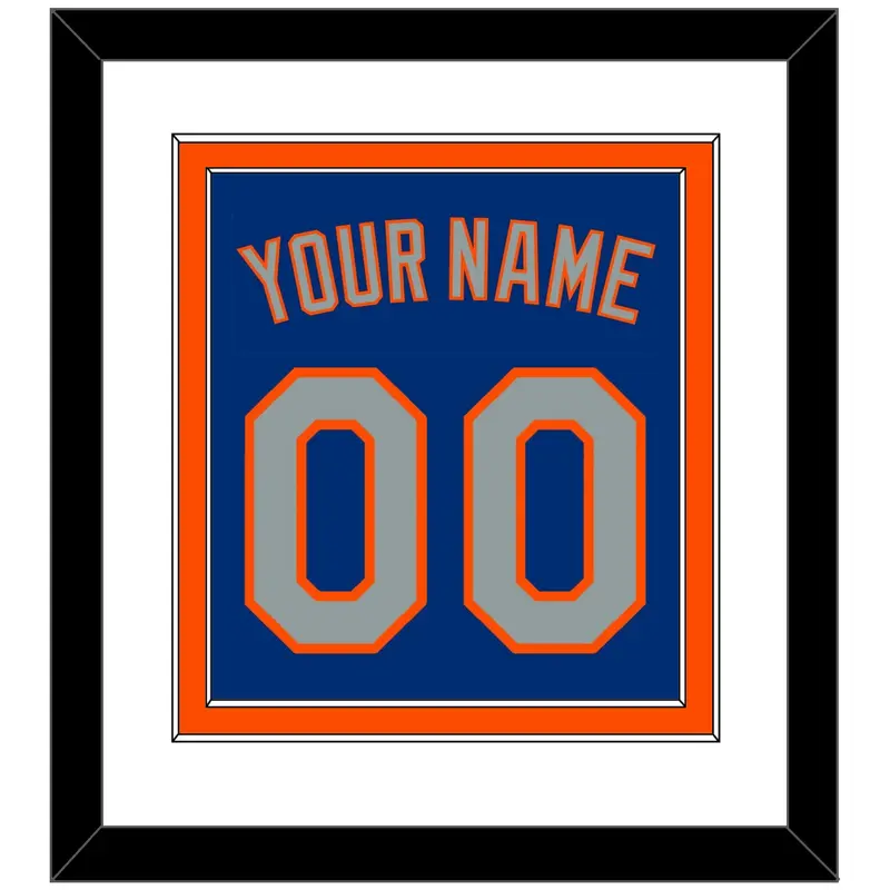 New York Name & Number - Alternate Road Blue - Double Mat 1