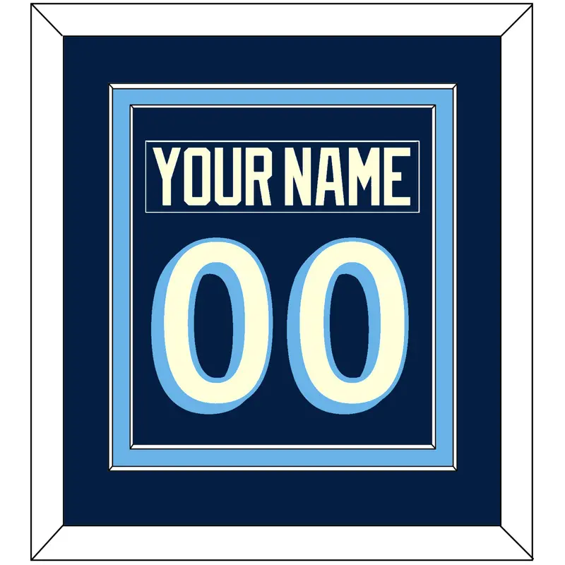 Pittsburgh Nameplate & Number (Back) Combined - Alternate Navy Blue (2011-2013) - Double Mat 2