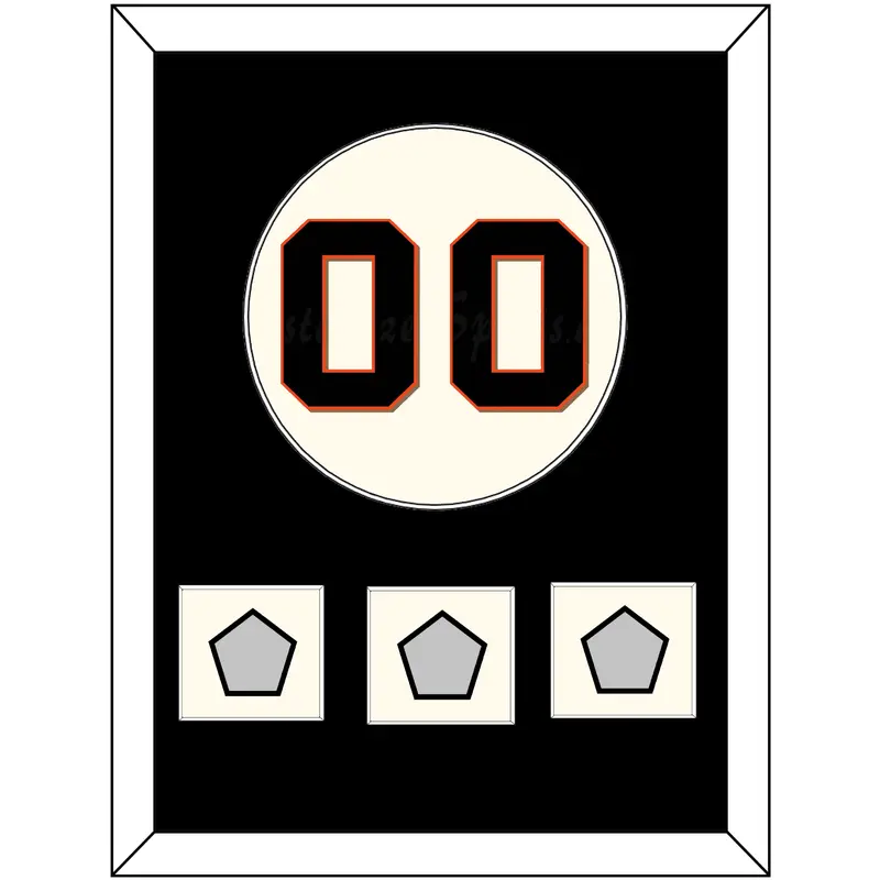 San Francisco Number & 3 World Series Jersey Patches - Home Cream (2000-2021) - Single Mat 2