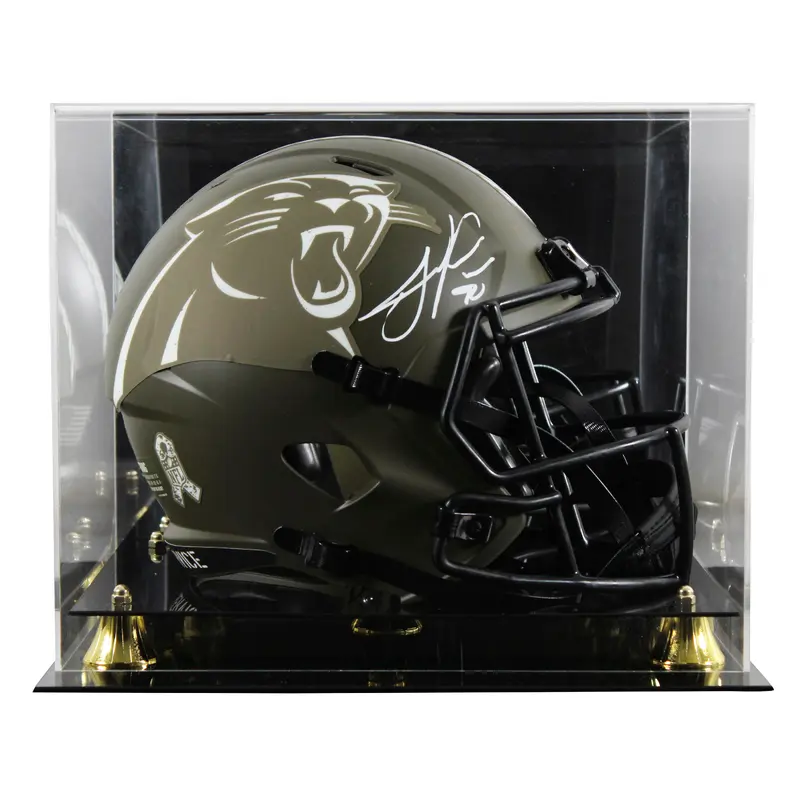 Panthers Julius Peppers Signed STS Full Size Speed Rep Helmet W/ Case BAS Wit