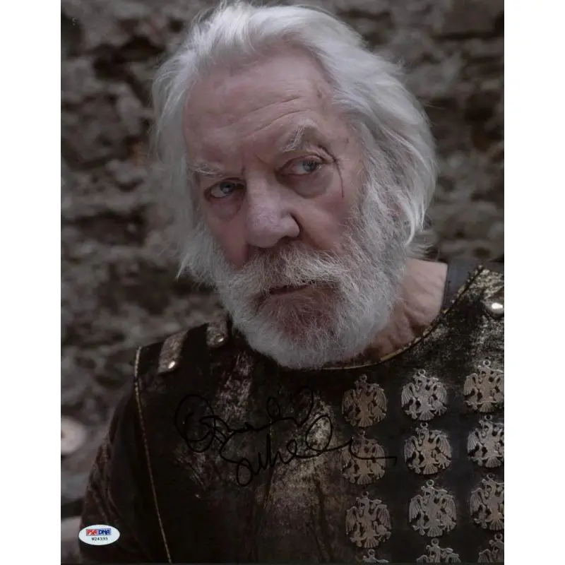 Donald Sutherland The Hunger Games Signed Authentic 11X14 Photo PSA/DNA #W24333