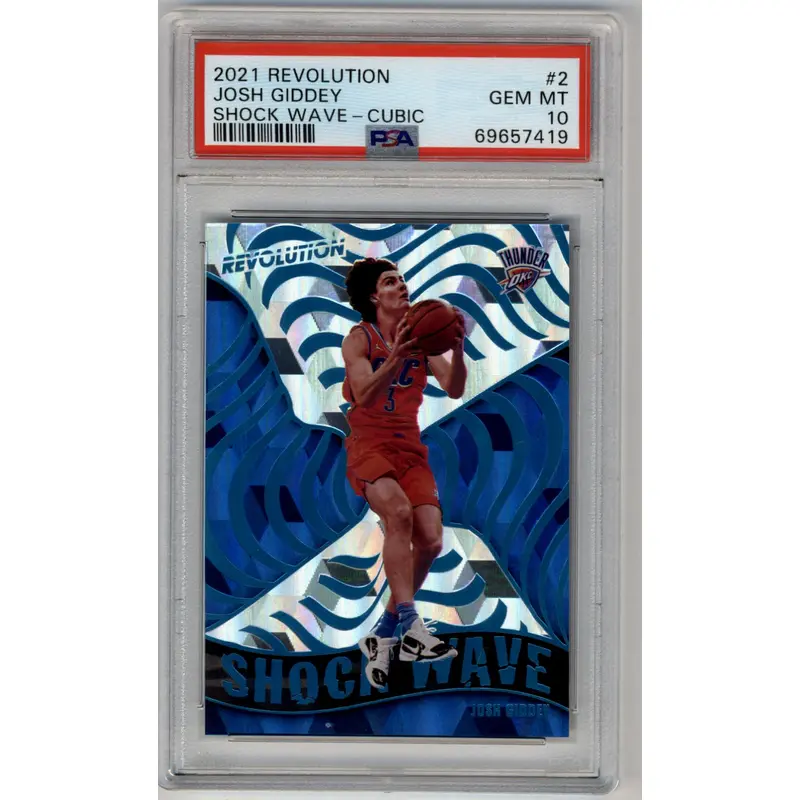 Josh Giddey 2021-22 Panini Revolution Shock Wave 16/50 PSA 10 Gem Mint