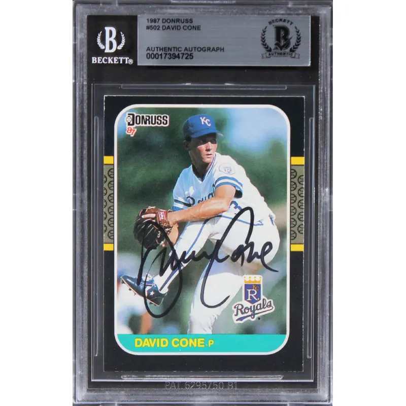 Royals David Cone Authentic Signed 1987 Donruss #502 Card BAS Slabbed