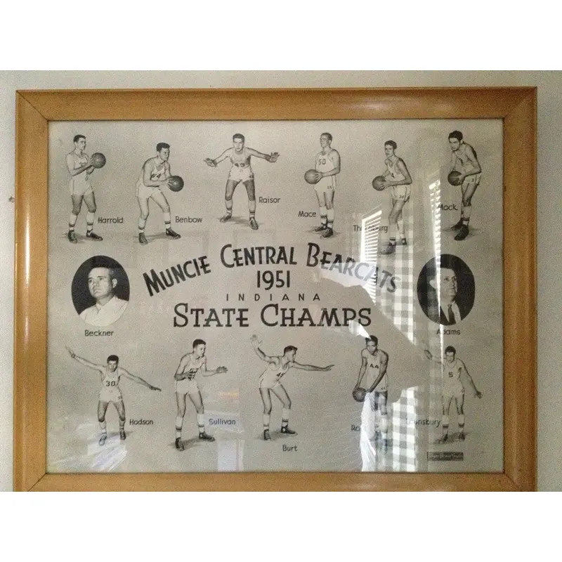 1951 Muncie Central State Champions 24x20 Original Framed Photo