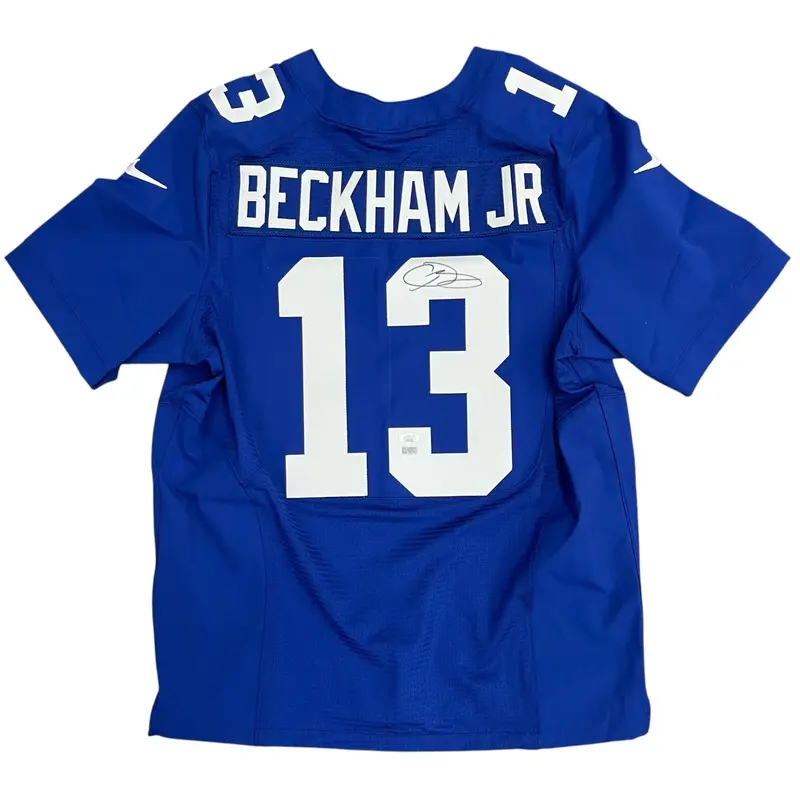 Odell Beckham Jr. Autographed New York Giants (Blue #13) Nike Official Jersey - JSA