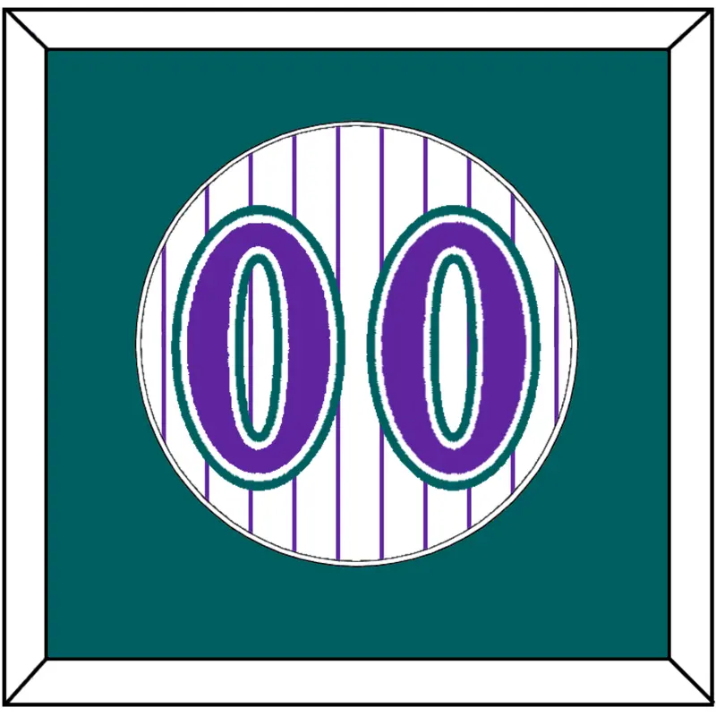 Arizona Number - Alternate Home White Pinstripes (1998-2006) - Single Mat 2
