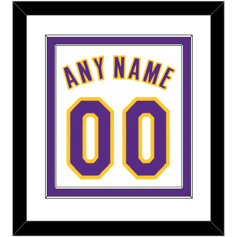 Los Angeles Name & Number - Home White (2002-2018) - Double Mat 2
