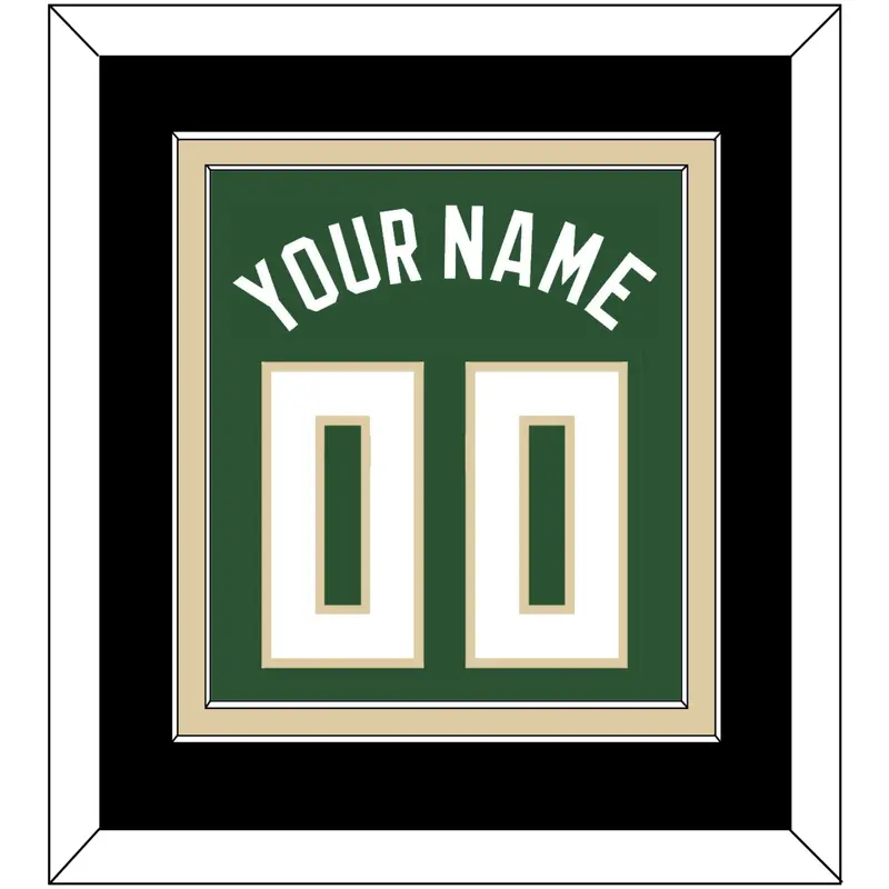 Milwaukee Name & Number - Green Icon - Double Mat 3