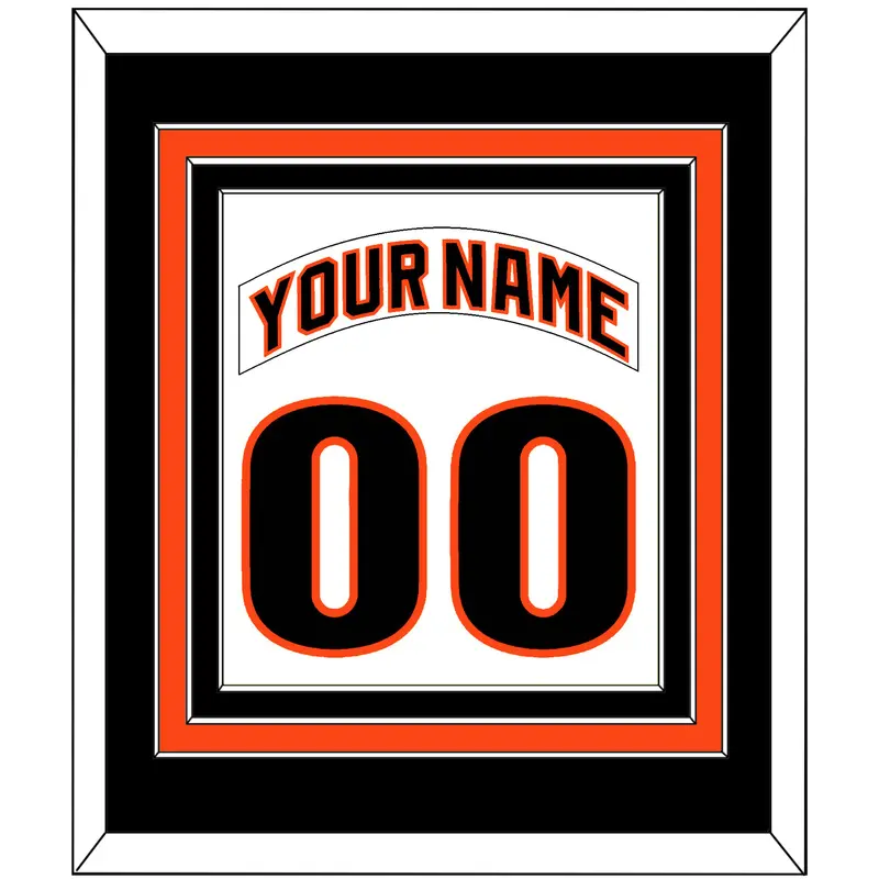 San Francisco Nameplate & Number Combined - Home White (1983-1993) - Triple Mat 3