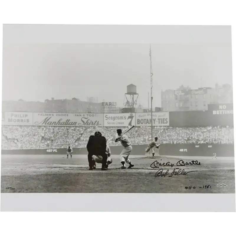 Stunning Mickey Mantle Signed 1951 Rookie Season 16x20 Photo UDA & PSA DNA COA
