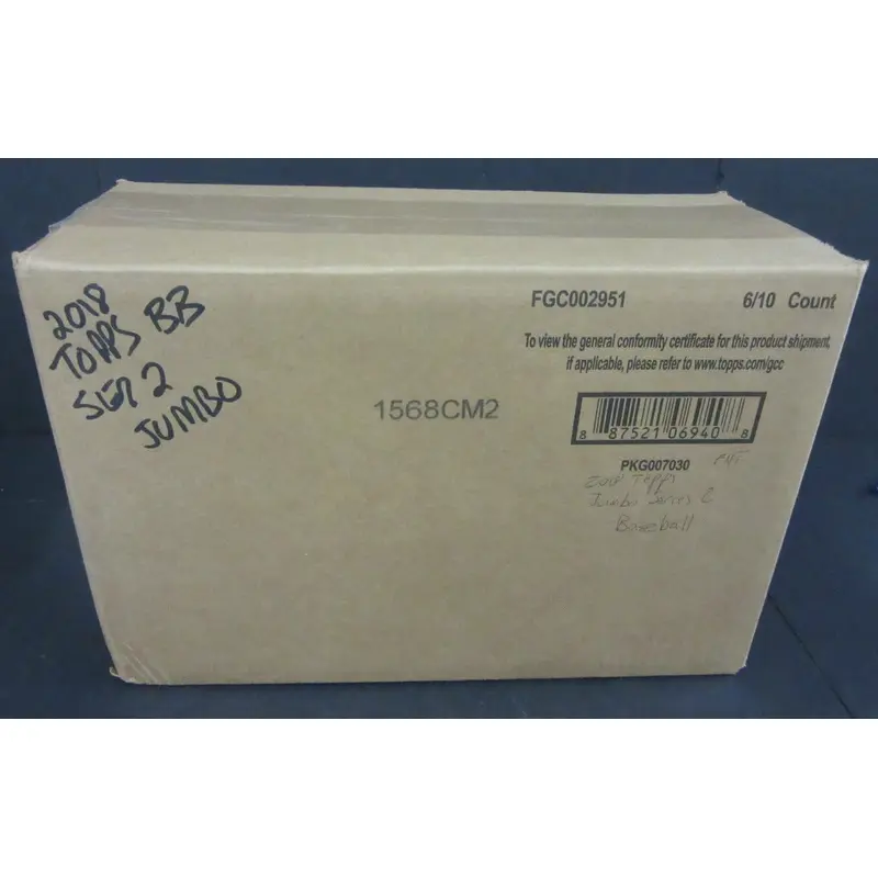 2018 Topps Baseball Series 2 Jumbo Case (Hobby) (6 Box)