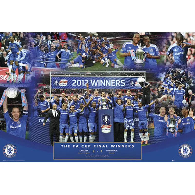 Chelsea FC FA Cup Final Winners 2012 Commemorative Poster