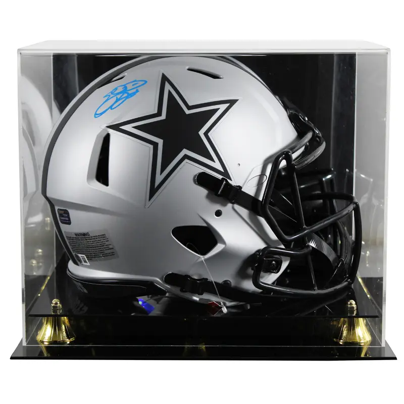 Cowboys Emmitt Smith Signed Rave Full Size Speed Proline Helmet w/ Case BAS Wit