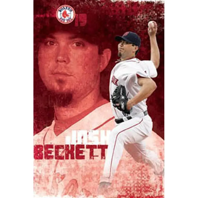 Josh Beckett "Flamethrower" Boston Red Sox MLB Action Poster - Costacos 2008