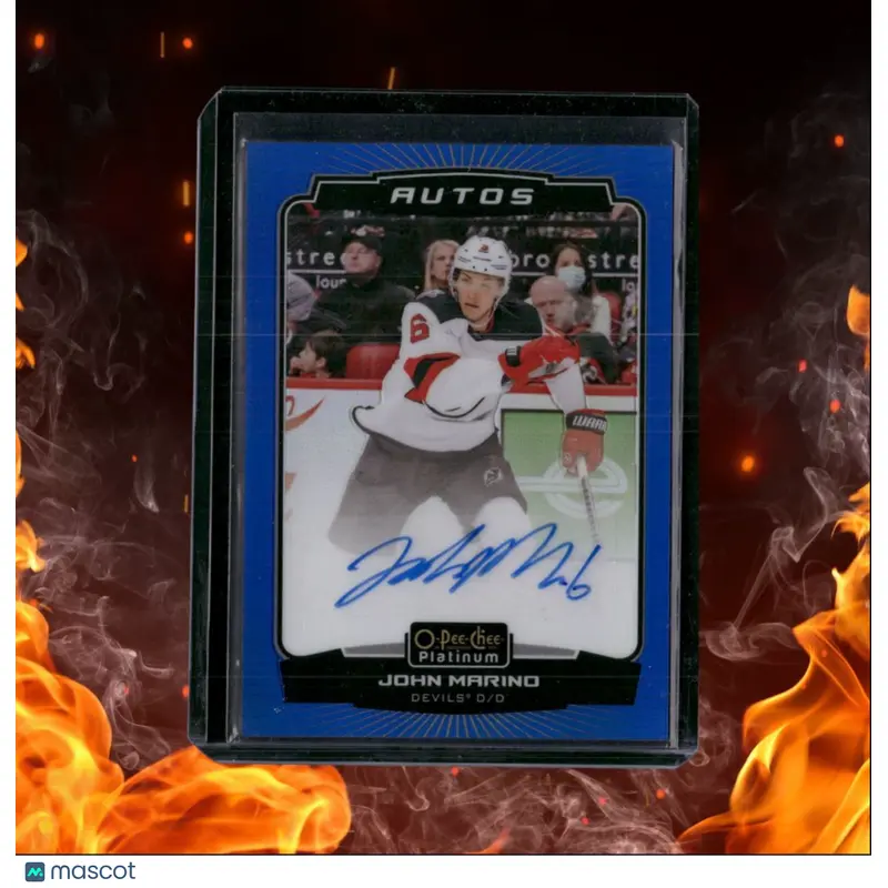 2022-23 O-Pee-Chee Platinum John Marino Blue Auto #BA-MJ