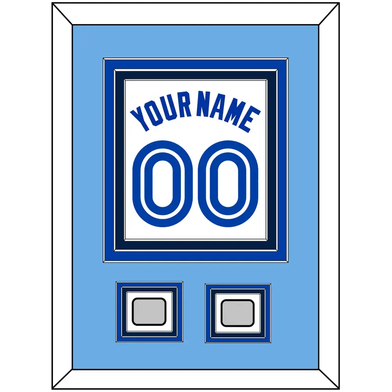 Toronto Name & Number With 2 World Series Patches - Home White (1981-1996) - Triple Mat 4