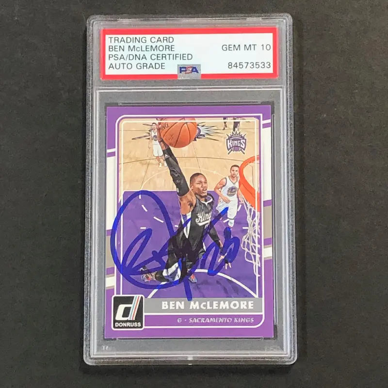 2015-16 Donruss #24 Ben McLemore Signed Card AUTO 10 PSA Slabbed Kings