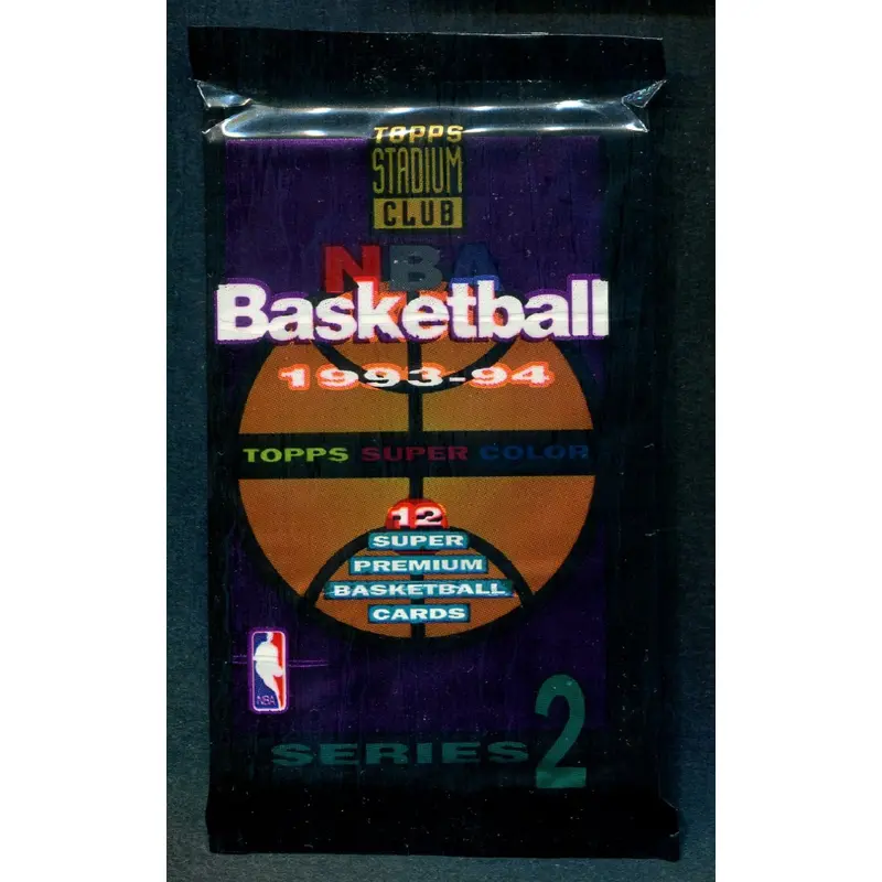 1993/94 Topps Stadium Club Basketball Unopened Series 2 Pack