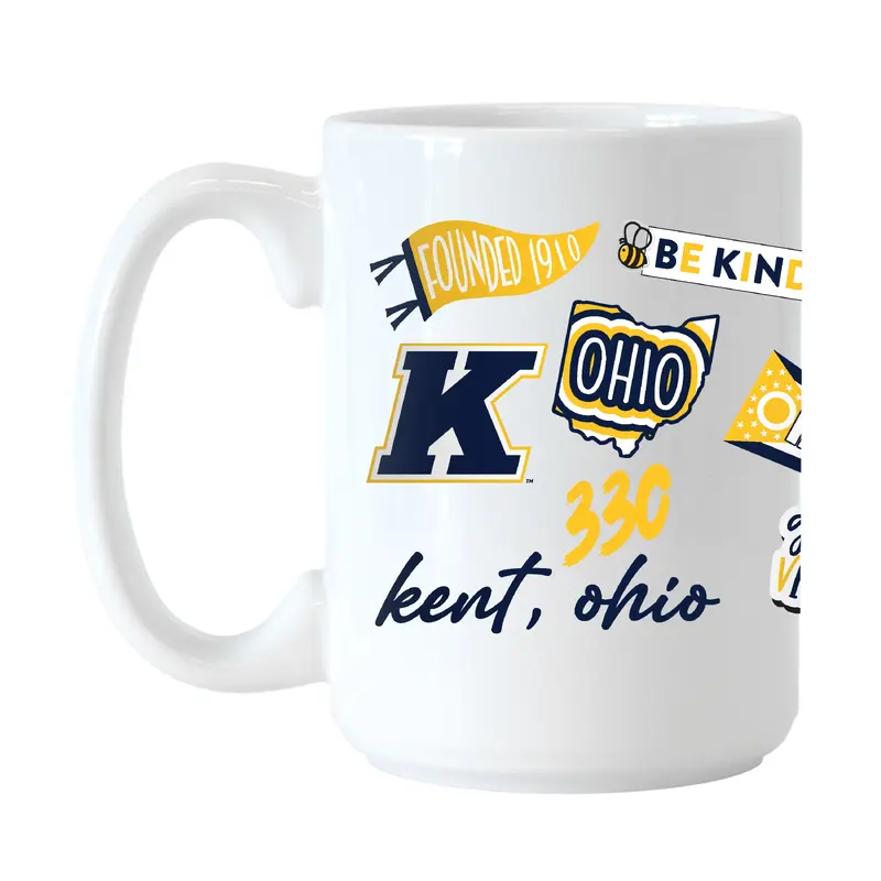 Kent State 15oz Native Sublimated Mug