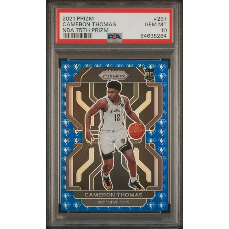 Cameron Thomas 2021 Panini Prizm Rookie NBA 75th Prizm PSA 10 Gem Mint