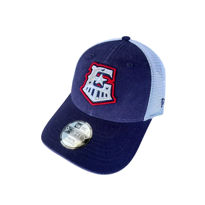 Round Rock Express New Era Youth Navy/White Mesh Trucker 940