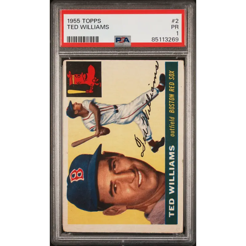 Ted Williams 1955 Topps #2 PSA 1 Poor