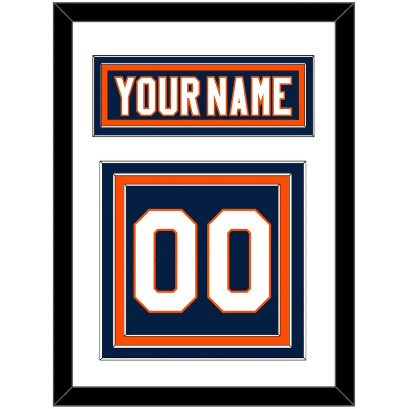 New York Nameplate & Number (Back) - Home Blue (2007-2010) - Triple Mat 1