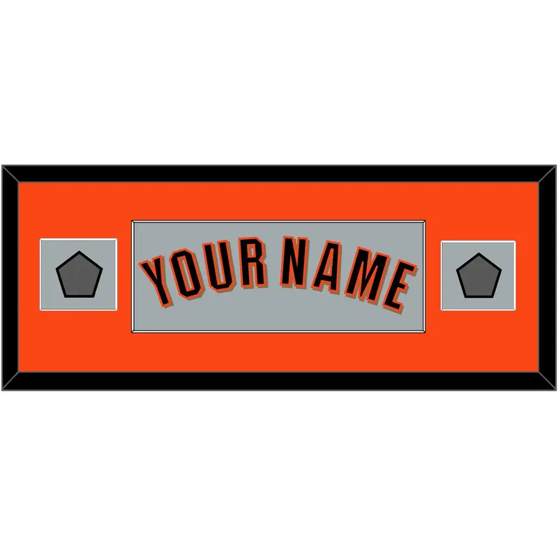 San Francisco Name & 2 World Series Champions Patches - Road Gray (2010-2021) - Single Mat 4