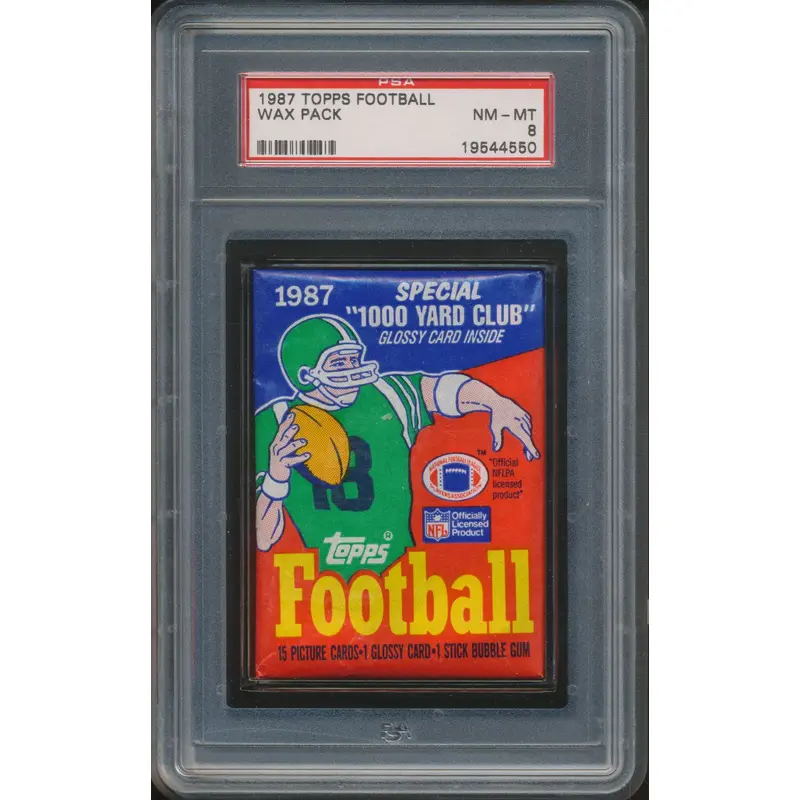 1987 Topps Football Unopened Wax Pack PSA 8