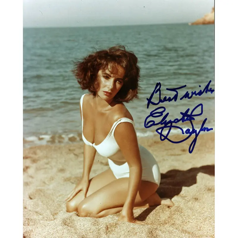 Elizabeth Taylor Suddenly Last Summer Authentic Signed 8X10 Photo PSA/DNA G57711